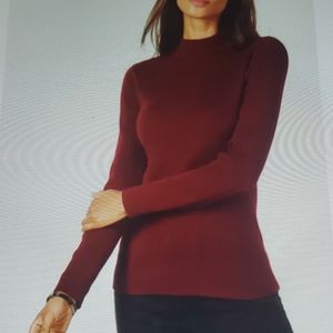 Cotton mork-neck sweater